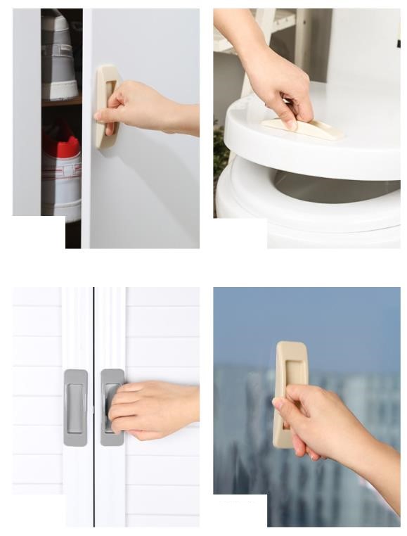Samolepící úchytky plastové bílé pár