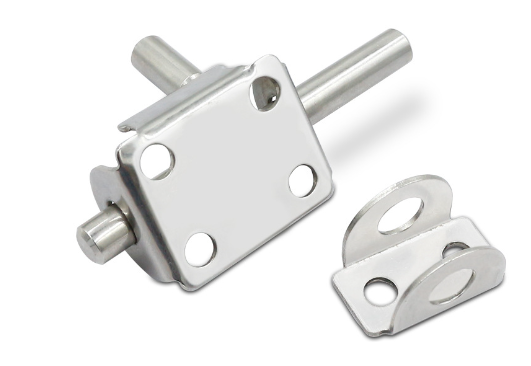 Dveřní nerezová petlice 201 mini s protikusem