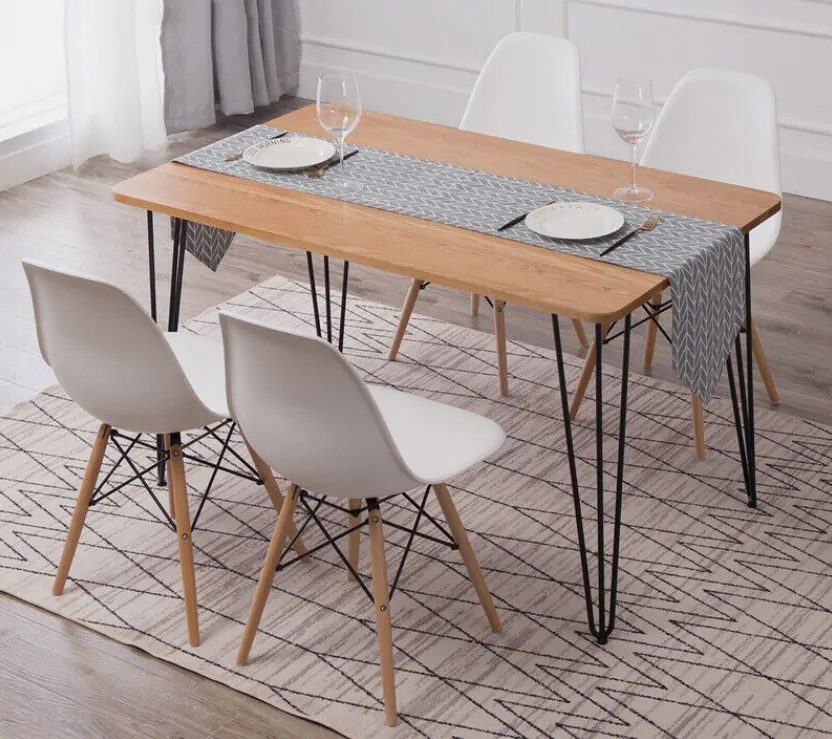 Nábytková noha Hairpin 600mm, 4 kusy, černá