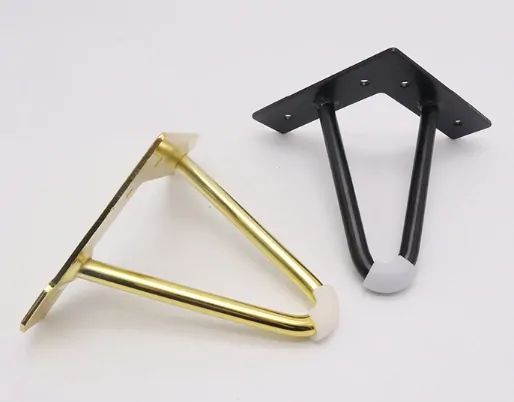 Postelová noha Hairpin 200mm, 4 kusy, černá