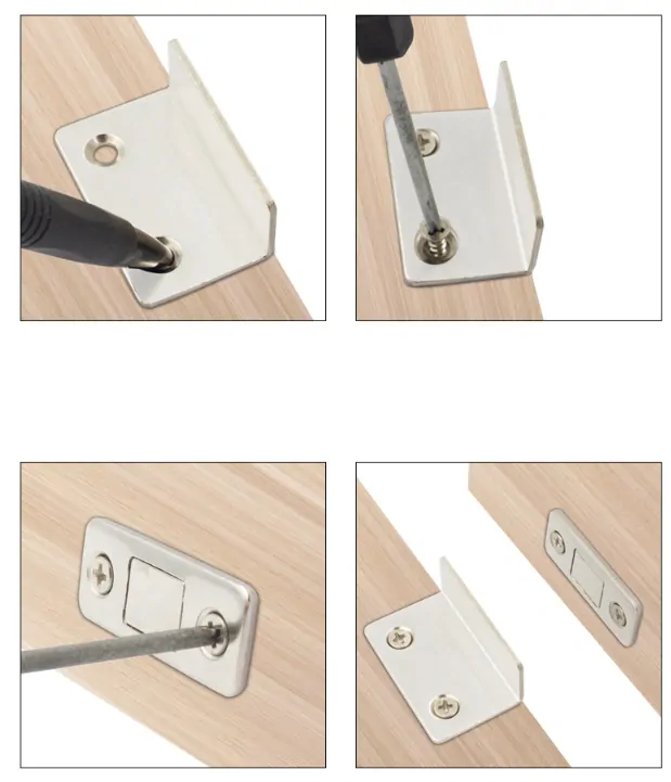 Magnetická západka dvířek, dveří. nábytku stříbrná