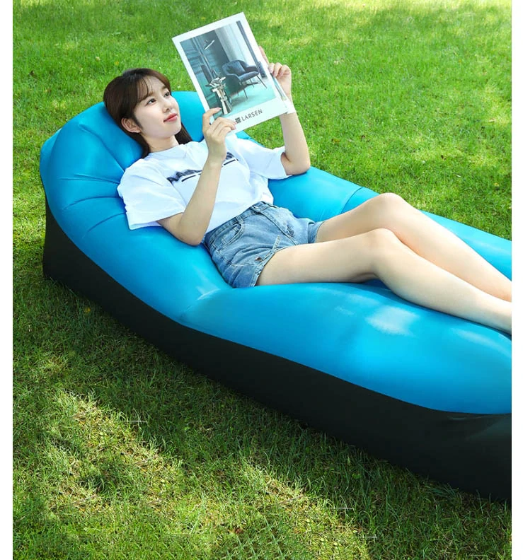 Nafukovací vak Lazy bag dvouvrstvý - modrý