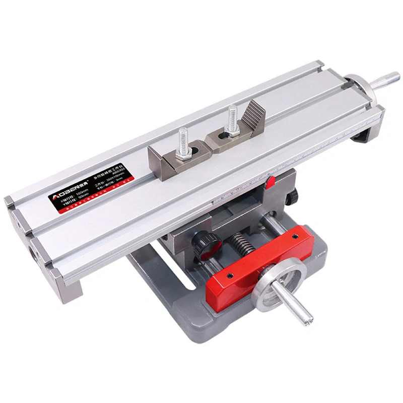 Křížový pracovní stůl 350X100mm červený hliník