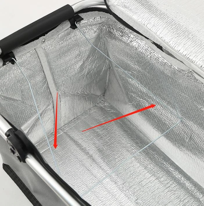 Nákupní, piknikový termo košík, zelený