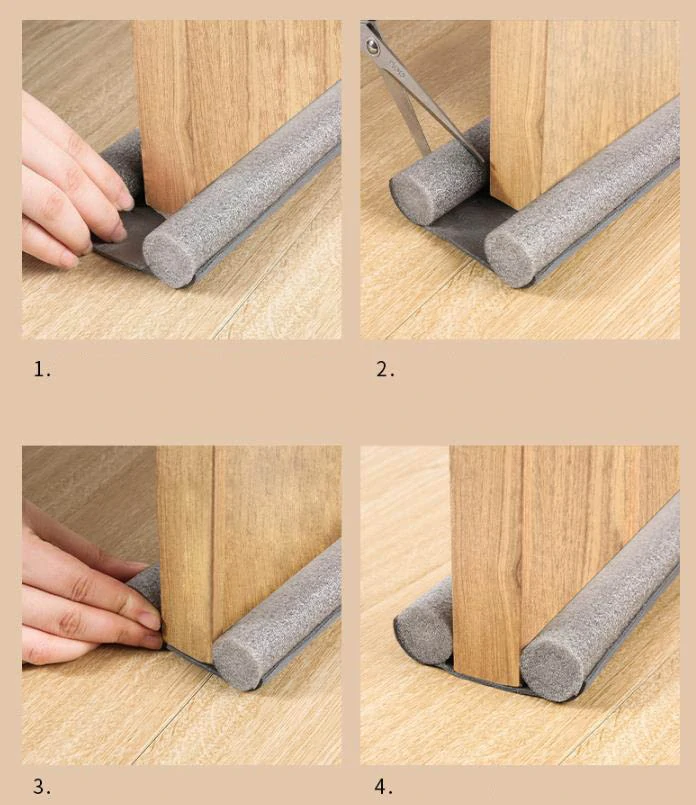 Oboustranná těsnící lišta pod dveře – bílá