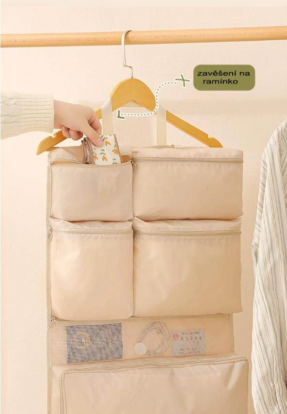 Velká sada cestovních organizérů 8 ks béžová