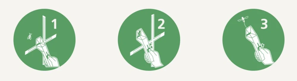 Lapač hmyzu, insect catcher bílý