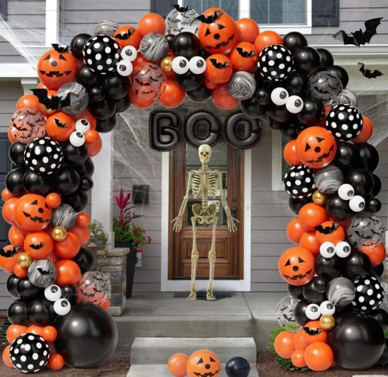 Párty balónky, balónková girlanda halloween BOO 141ks