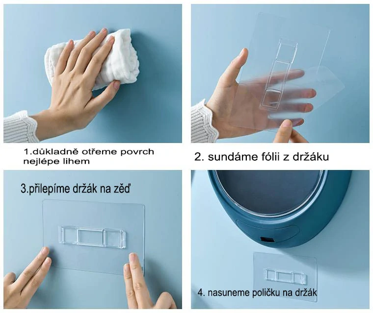 Organizér do koupelny na zeď kulatý