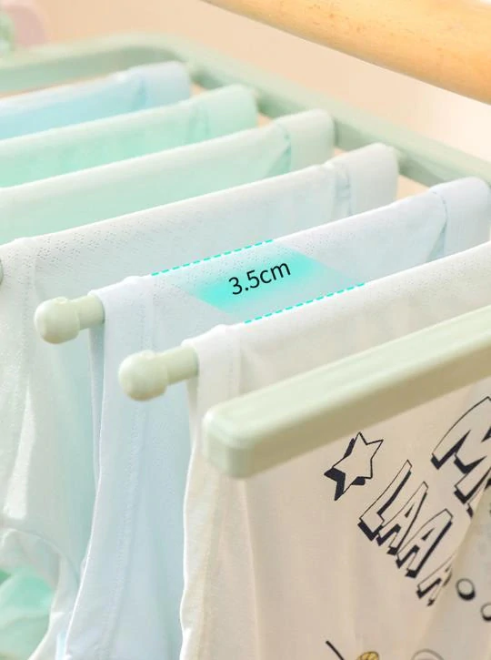 Věšák na spodní prádlo 6 tyčí zelený