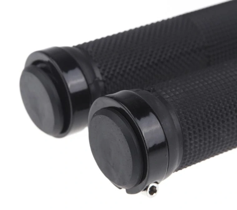 Cyklistické gripy s hliníkovou uzamykací objímkou (černé) – 1 pár