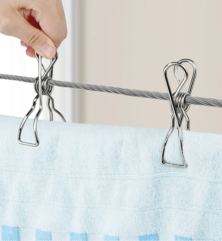 Nerezové kolíčky na prádlo, 10,5cm 10ks