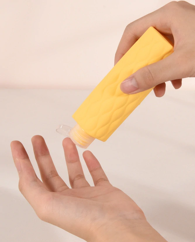 Cestovní silikonové lahvičky 4v1 – modré