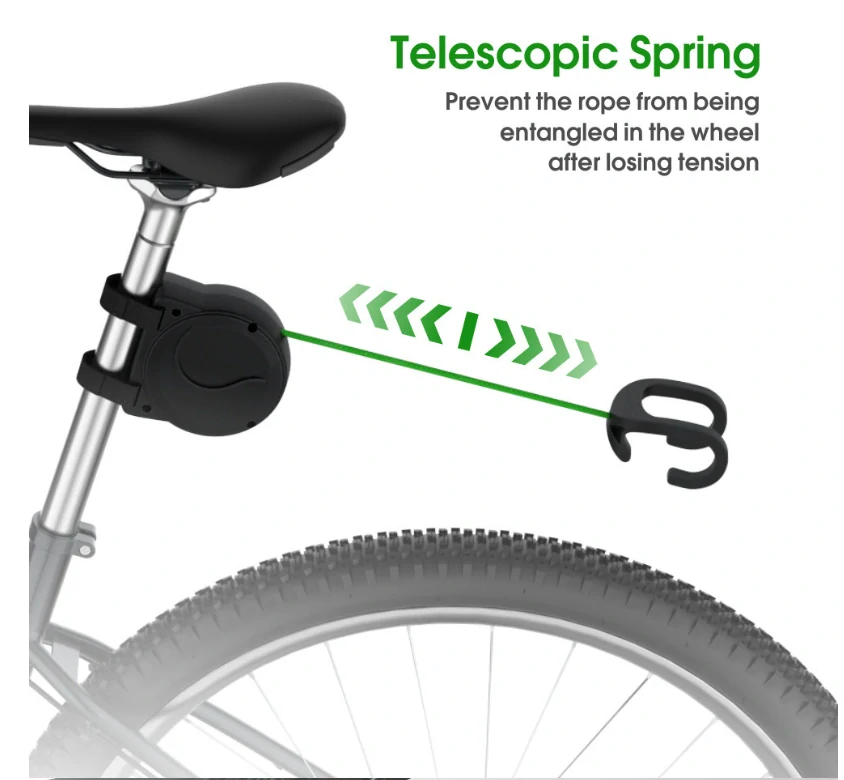 Tažné lano na kolo, samonavíjecí