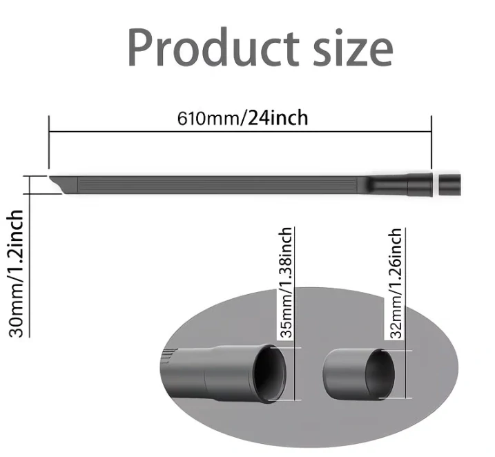 Flexibilní štěrbinová hubice pro vysavač – 60 cm (32 / 35 mm)