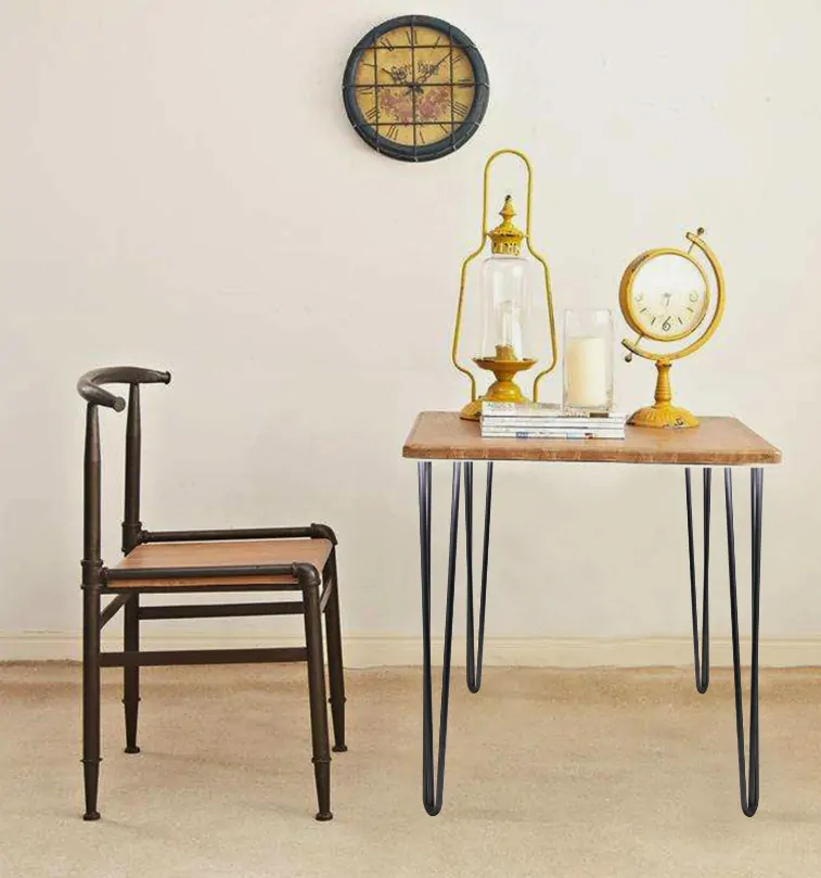 Nábytková noha Hairpin 600mm, 4 kusy, černá