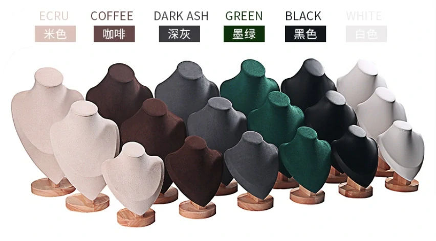 Stojánek, dekolt na šperky výška 17cm bílá