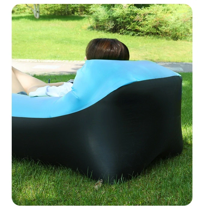 Nafukovací vak Lazy bag dvouvrstvý - modrý