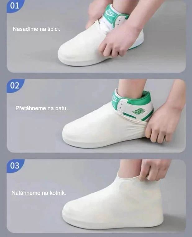 Ochranné pláštěnky na boty, 34-40 černé, návleky na boty do deště