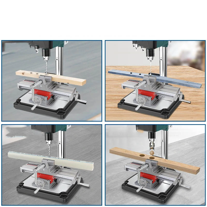 Křížový pracovní stůl 350X100mm červený hliník