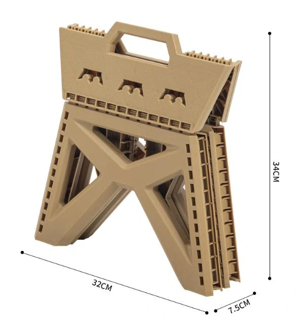 Plastová skládací židle stolička – černá 