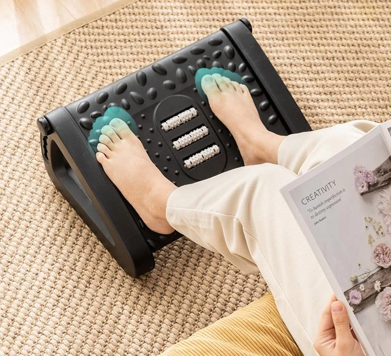 Podnožka pod stůl křesla s masážní funkcí, ergonomická podnožka