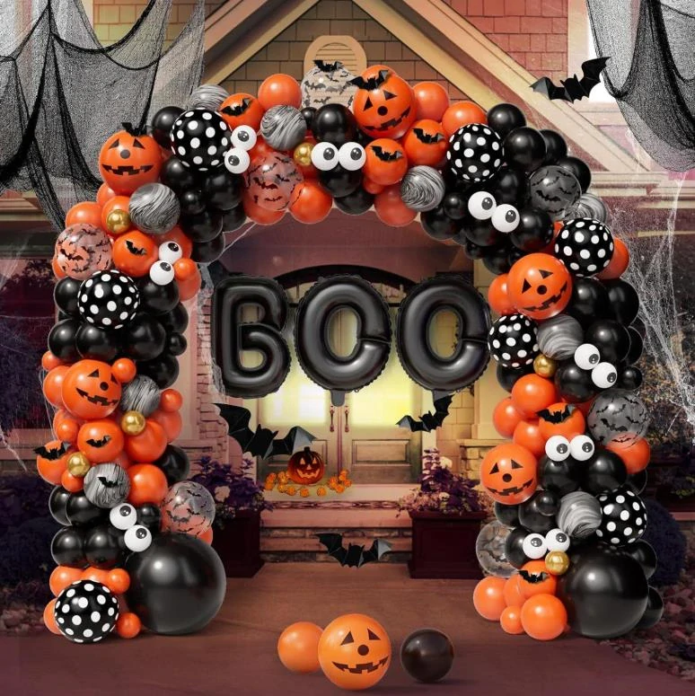 Párty balónky, balónková girlanda halloween BOO 141ks