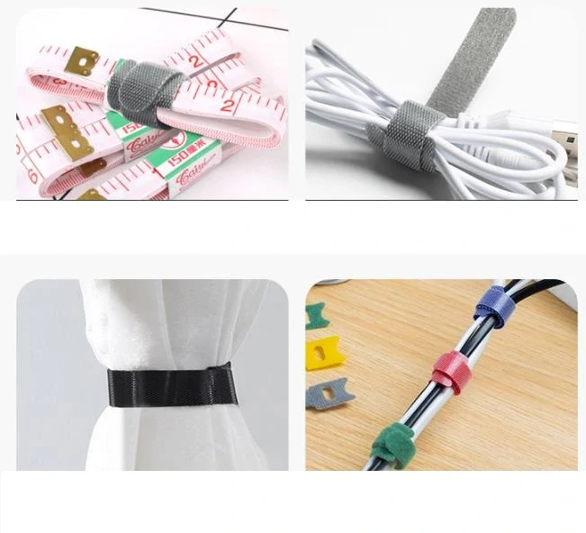24 x Pásek na suchý zip, organizér kabelů 150x12mm žlutý