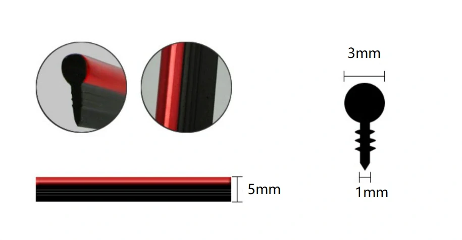 Dekorační lišta do interiéru auta – carbon 5m