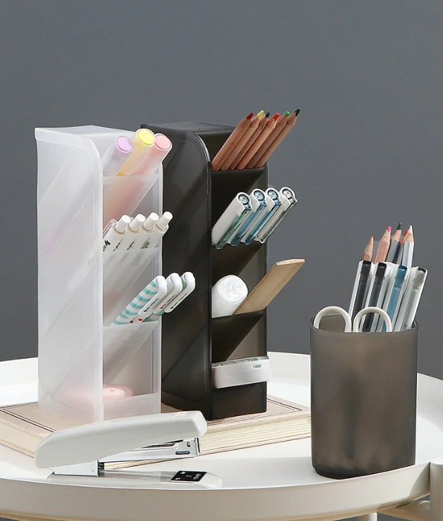 Organizér na psací potřeby – průhledný zelený