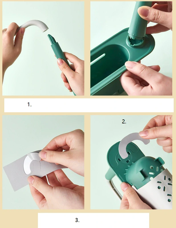 Odkapávací organizér na dřez s držákem na utěrku – zelená