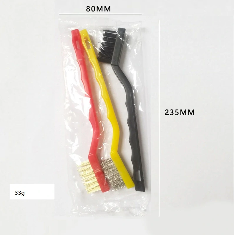 Sada 3 čistících kartáčků 17cm