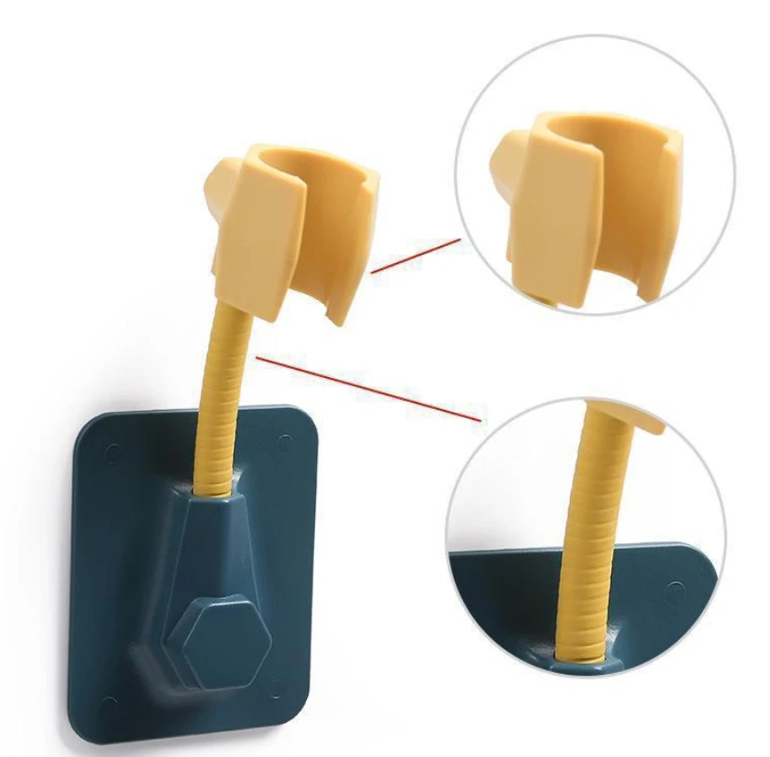 Držák sprchy s nastavitelným ramenem – černý (1 ks)