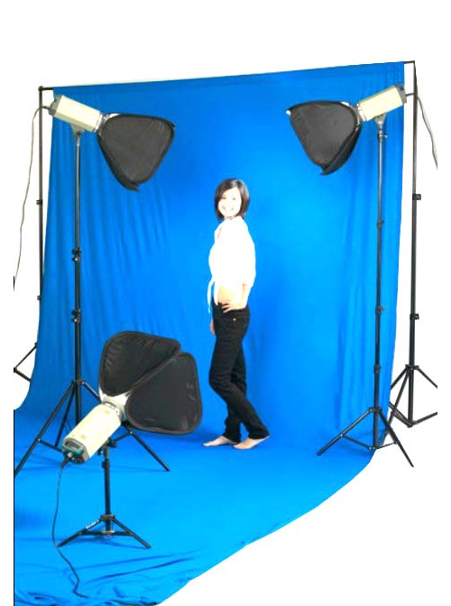Fotografické pozadí bavlněné 3x6m modré
