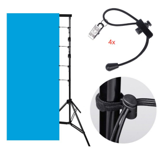 Klipsa,napínák pro fotopozadí set 4ks