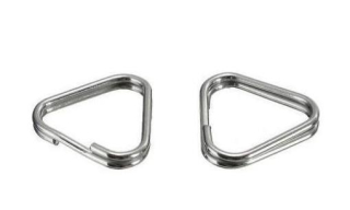 Triangl, Split Rings kovové očka na popruh 2ks