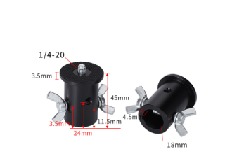 Stativový adaptér čepu 18mm s hlavou