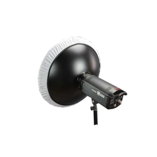 Beauty dish s voštinou a difuzérem 55 cm stříbrný