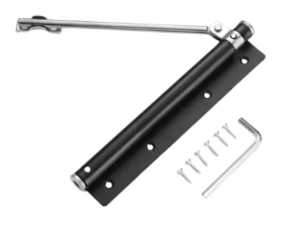 Automatický zavírač dveří 145° sklopný černý
