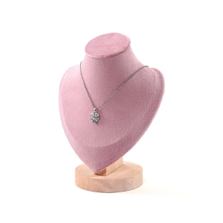 Stojánek, dekolt na šperky výška 17cm růžová