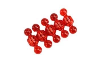 Magnetické figurky neodymové magnety červené, 10 ks, 11x17mm