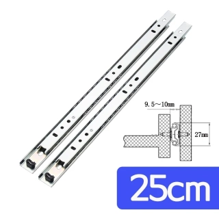Šuplíkový pojezd 250mm zinkovaný výsuv 27mm
