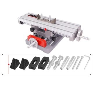 Křížový pracovní stůl 350X100mm červený hliník