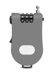 Navíjecí numerický zámek šedý 100cm
