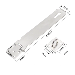 Dveřní nerezová petlice 210mm s protikusem