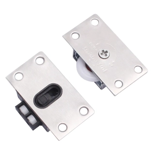 Pojezdová kolečka pro posuvné dveře, set nerez
