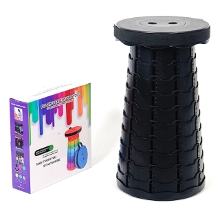 Teleskopická skládací židlička černá