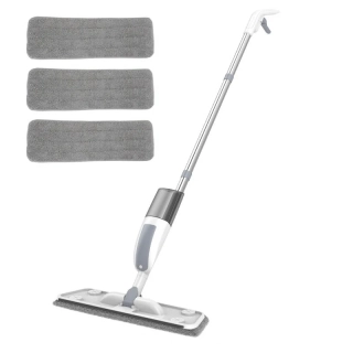 Mop s rozprašovačem 3x potah, spray mop, sprej bílý šedý
