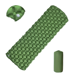 Nafukovací turistická karimatka military zelená