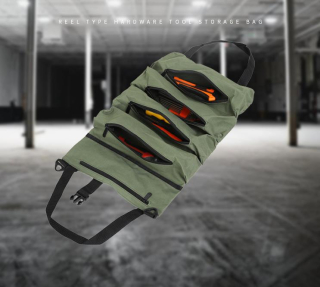 Rolovací brašna na nářadí military zelená